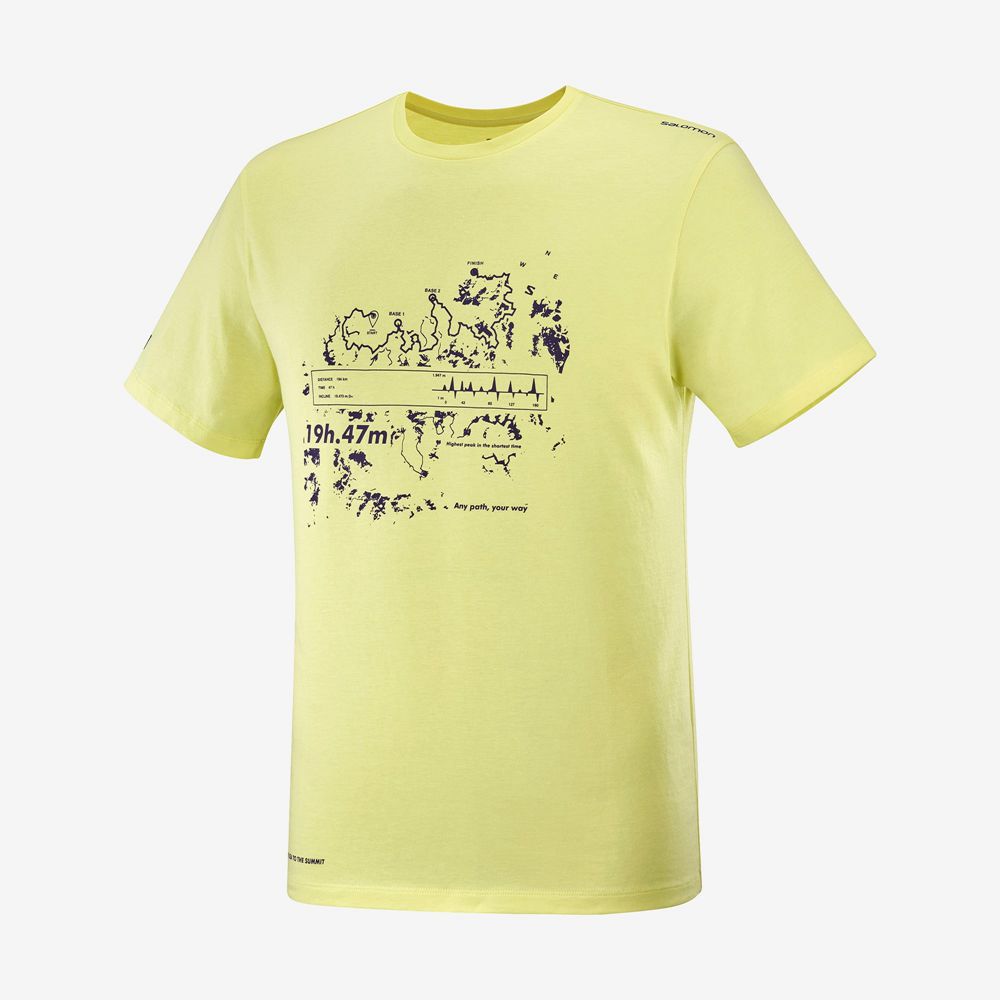 SALOMON UK OUTLIFE GRAPHIC SALOMONOTONE SS M - Mens T-shirts Yellow,YGFX92158
